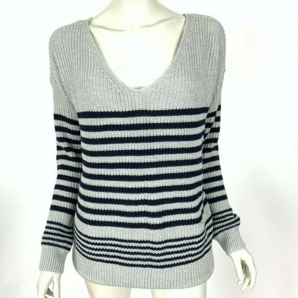 BDG Striped V-Neck Sweater‎ Long Sleeve Cotton NWT